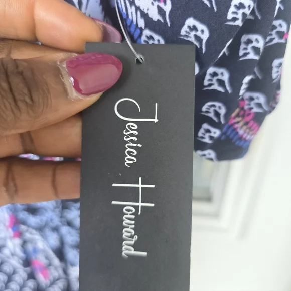 $139 Jessica Howard Dress Sz 8 Elbow-Sleeve Gathered-Waist Stretchy New - Picture 7 of 15